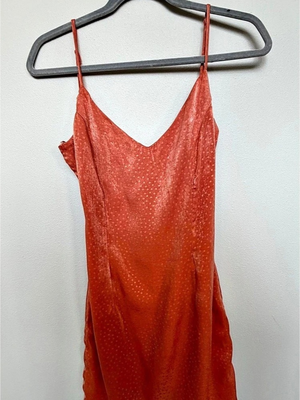 Blue Blush Polka Dot Mini Dress in Orange Size Small NWT